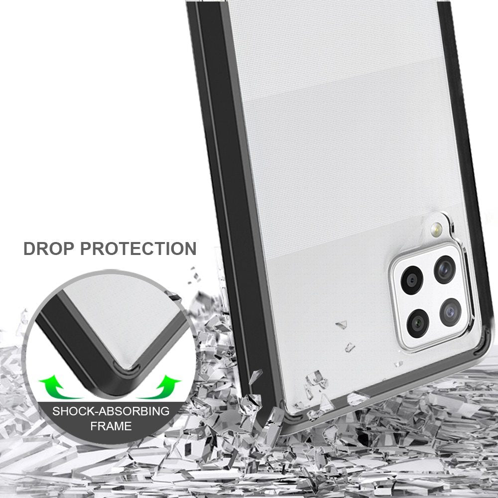 Hybrid Slim Crystal Clear, Shock-Absorption Durable Bumper TPU + Hard PC Back, Transparent Design