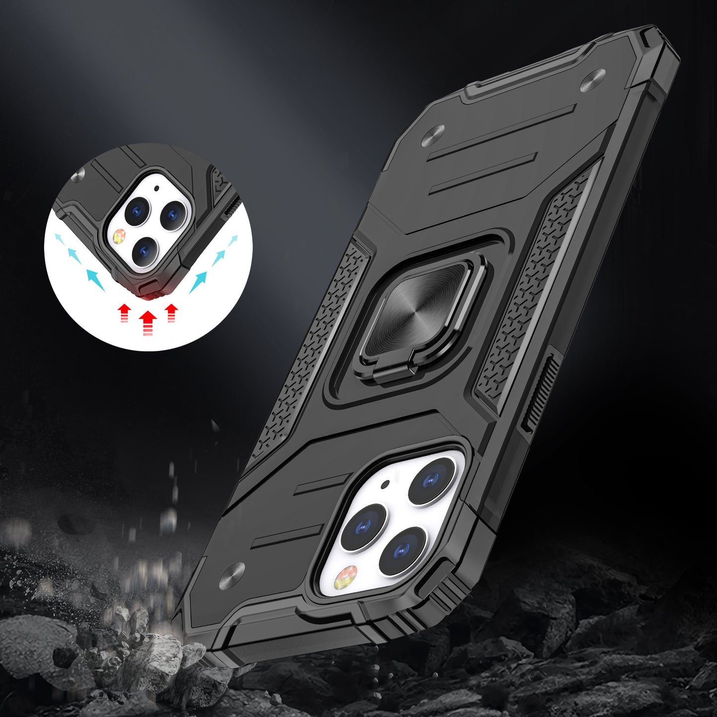 For Samsung Galaxy S26 Armor Hybrid Magnetic Stand with Ring Holder Kickstand Shockproof Heavy-Duty Durable Rugged TPU Dual Layer Case Cover