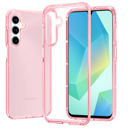 For Samsung Galaxy A16 5G Transparent Shock Absorption Thick TPU Rubber Ultra Thick Hybrid Silicone Protective Slim Back Case Cover Pink