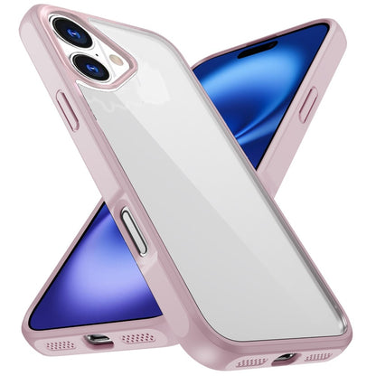 For Apple iPhone 17 (6.3") Hybrid Transparent HQ Slim Shockproof Clear Protective Thick 2.0mm TPU Frame Case Cover Pink