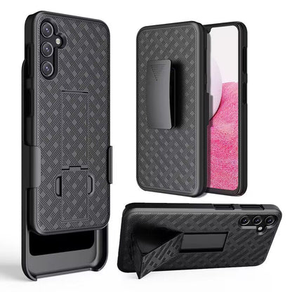 For Apple iPhone 11 Pro Max Hybrid Slim 3-in-1 Shockproof Armor with Kickstand Holster Combo & Swivel Belt Clip Case Cover Black