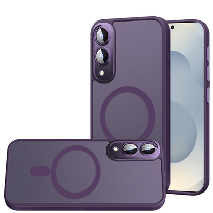 For Samsung Galaxy S25 EDGE Complete Protection HQ Matte Translucent Hybrid Shockproof w/ Camera Protector Compatible with MagSafe Case Cover