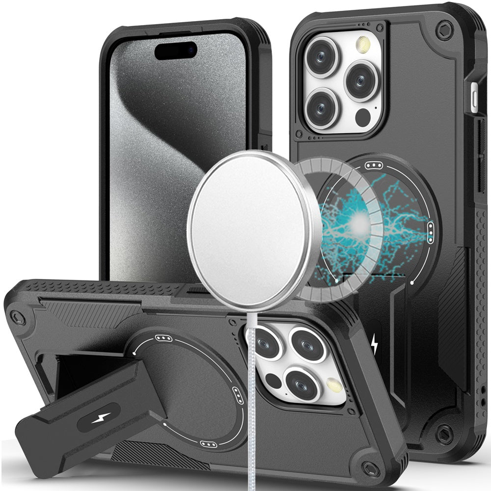 For Google Pixel 10a Magnetic Invisible Kickstand Holder with Magsafe, Slim Fit Shockproof Hybrid Military Grade Heavy Duty Case Cover