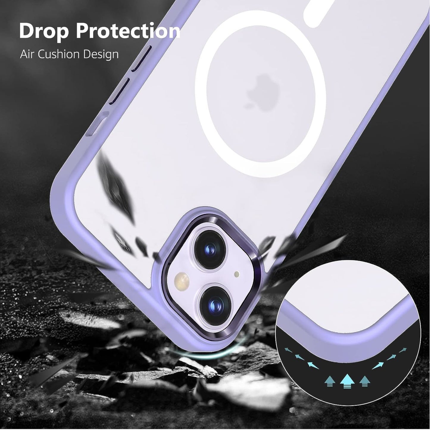 For Apple iPhone 16 Pro (6.3") Compatible with MagSafe [Strong Magnetic] Slim Translucent Matte Back TPU Shockproof Case Cover