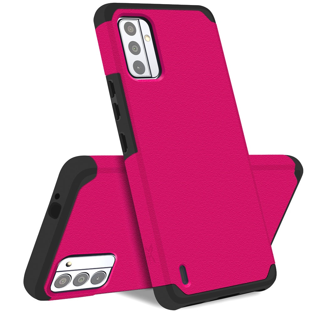 For Cricket Magic 2 5G (2024, 2nd Version) Tough Shock Absorption Hybrid Dual Layer Hard PC Rubberized TPU Rubber + Screen Protector Case Cover