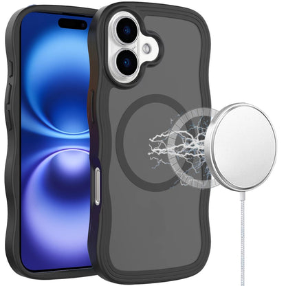 For Apple iPhone 17 (6.3") Grip Hand Magnetic Hybrid Case Shockproof Protection Matte Skin Rubber TPU + PC Case Cover
