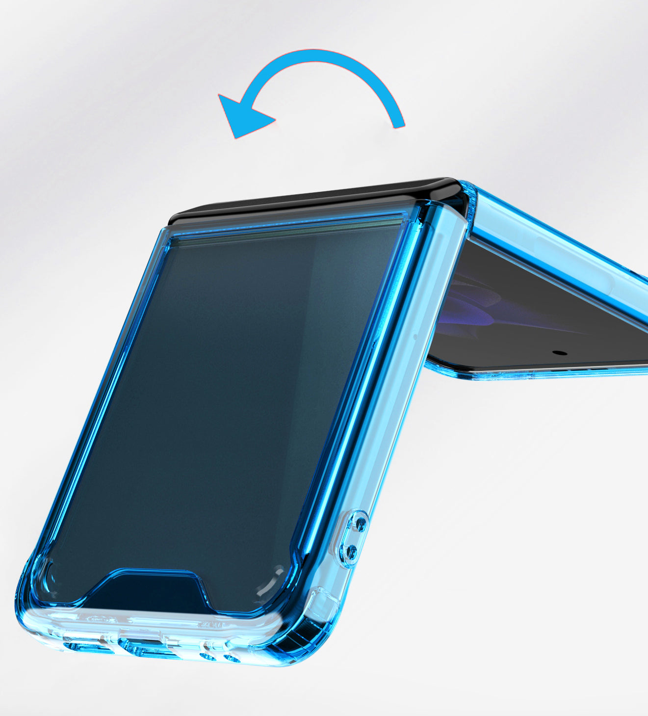 For Samsung Galaxy Z Flip 7 FE Transparent Hybrid Shockproof Hard PC Slim Durable TPU Bumper Protection Case Cover Clear