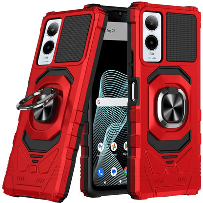 For Samsung Galaxy A37 Hybrid Dual Layer with 360° Rotate Magnetic Ring Stand Holder Kickstand TPU Rugged PC Shockproof Case Cover