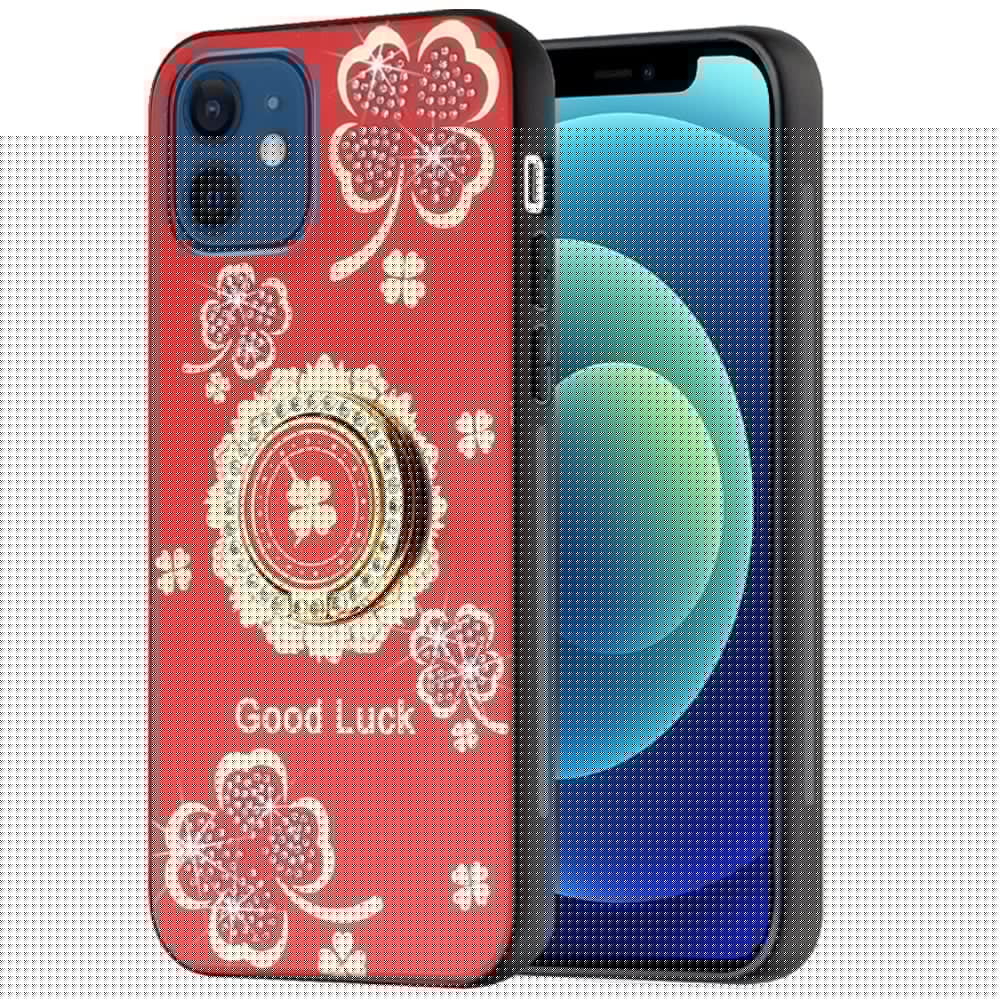 For iPhone 12 / iPhone 12 Pro (6.1") Diamonds 3D Fashion Bling Sparkly Glitter Ornaments Engraving Hybrid with Ring Stand Case Cover