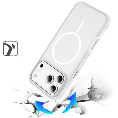 For Apple iPhone 17 Pro (6.3") Super Magnetic Premium Edged Core Matte Thick Hybrid Drop Protection Shockproof Design Case Cover Clear