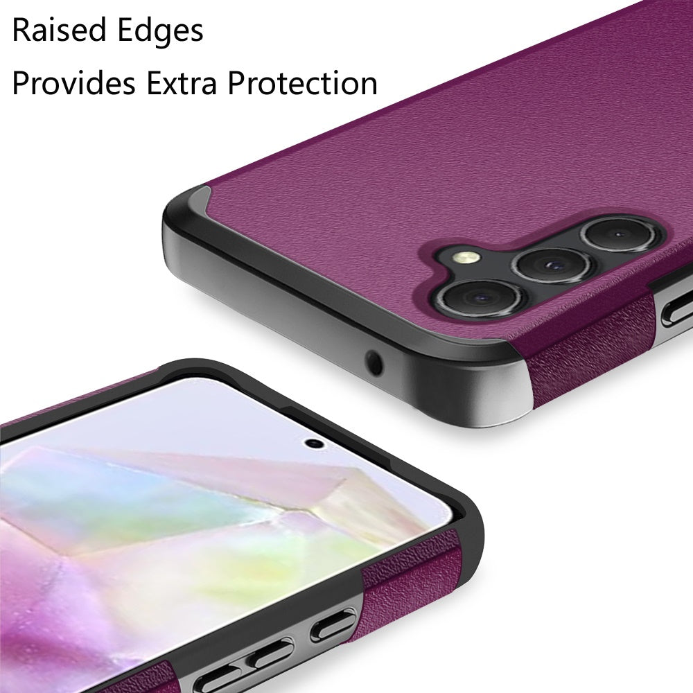 For Samsung Galaxy A36 Fashion Graphic Design Hybrid 2in1 Tough Strong Hard PC TPU Frame, Magnet Mount Friendly, Shockproof Protection Case Cover
