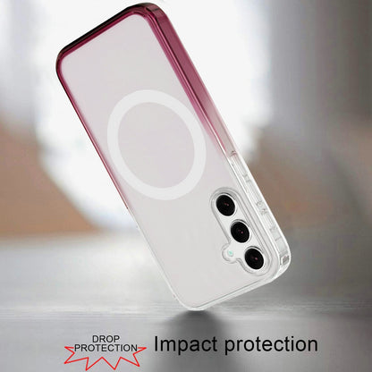 For Samsung Galaxy S25 Ultra Transparent Two Tone Gradiant Magnetic Space [Compatible with Magsafe] Hybrid Shockproof Protective Case Cover