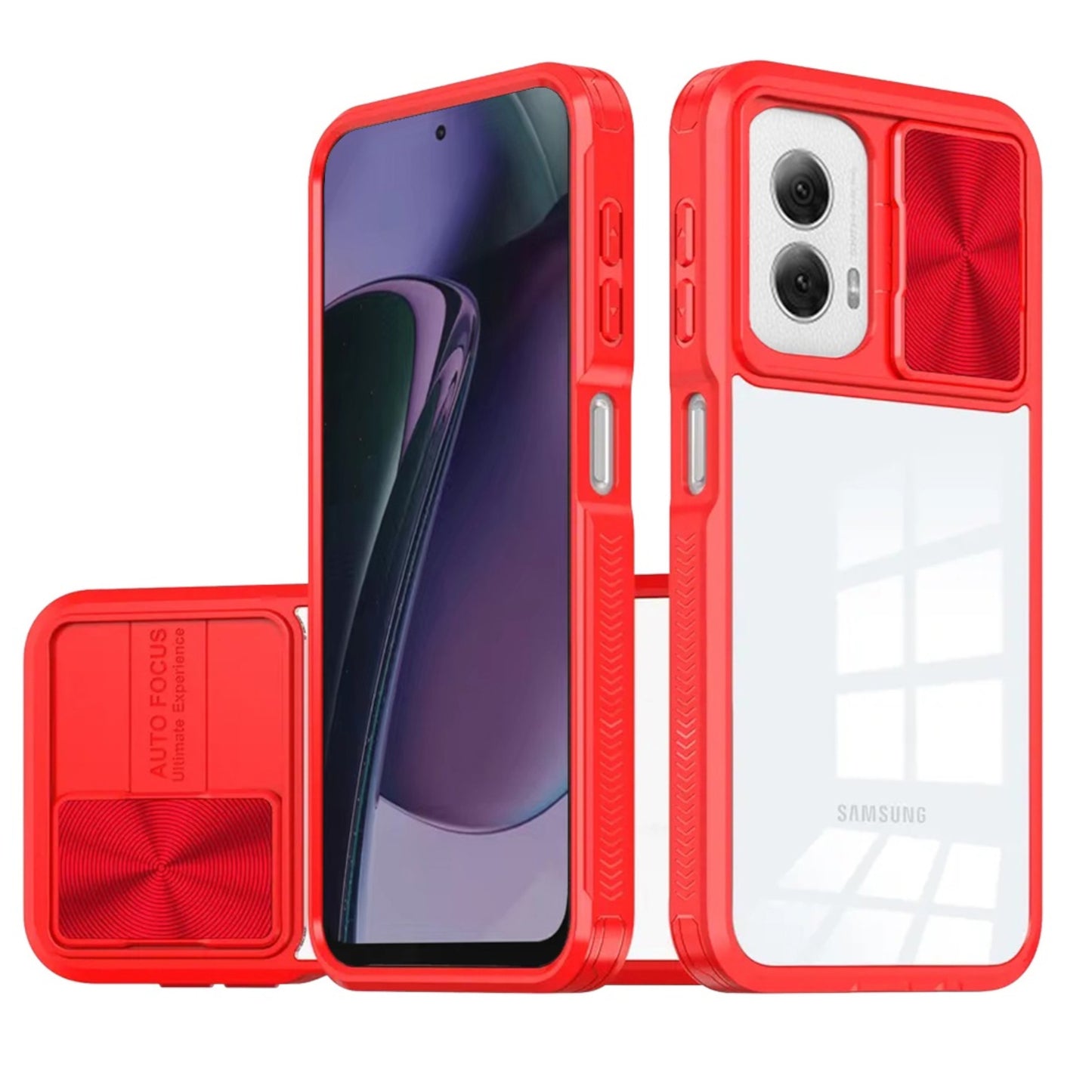 For Apple iPhone 16 Pro (6.3") Slide Camera Cover Lens protector Anti-Scratch Shockproof Clear Back and Color Frame Bumper Case Cover