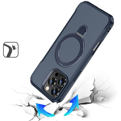 For iPhone 16 Pro Max (6.9") Matte Finish Magnetic Ring Hybrid Protective Invisible Kickstand Magsafe Compatible Protector
