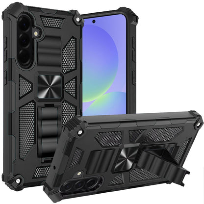 For Samsung Galaxy A37 Hybrid Shockproof [Military Grade] Rugged Protective with Magnetic Car Mount & Invisible Stand Case Cover