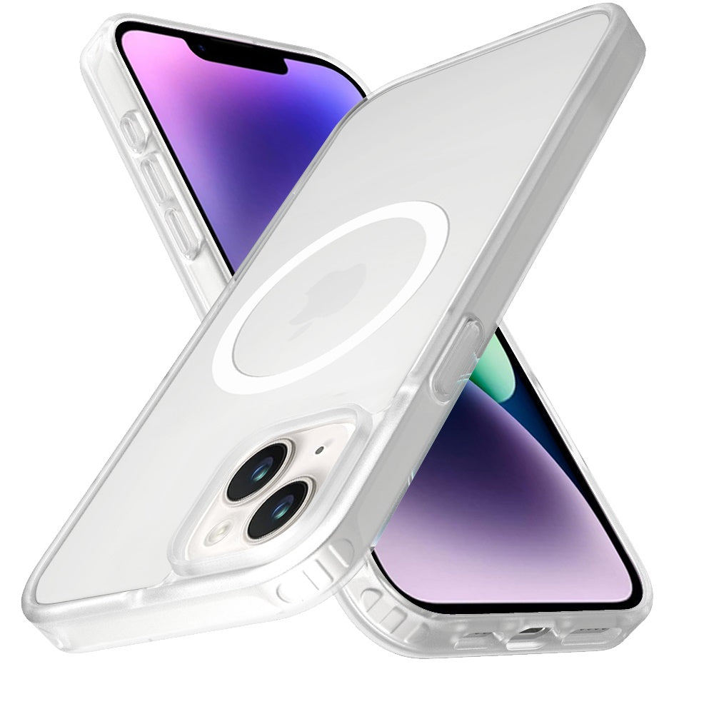 For Apple iPhone 16 (6.1") MagSafe Compatible Case Hybrid Soft TPU Bumper Hard Translucent Matte Back Slim Shockproof Case Cover