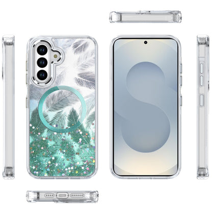 For Samsung Galaxy S26 Epoxy Glitter Shimmer Fashion Case with Magnetic Magsafe Compatible Hybrid Sparkling Slim Protective Case Cover