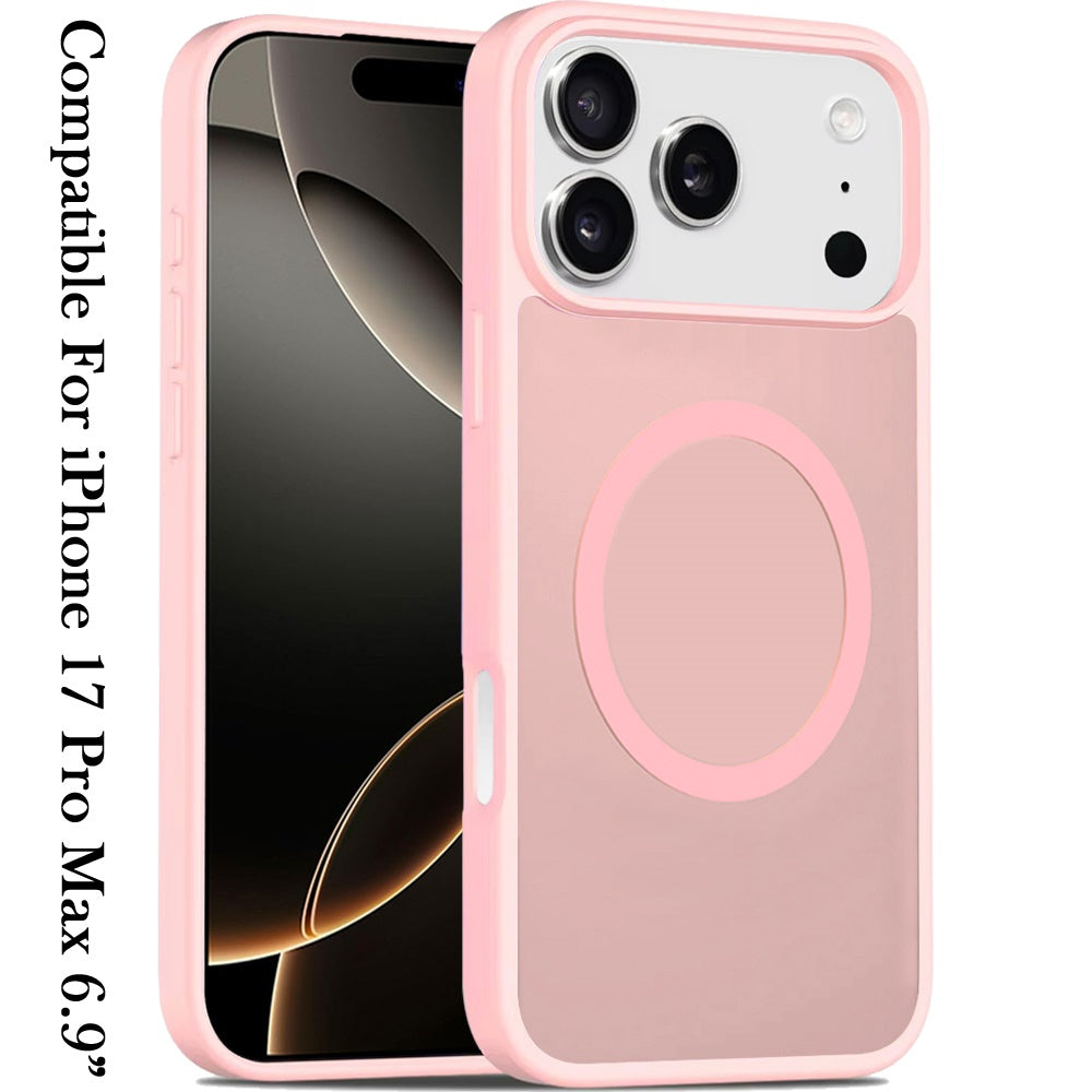 For Apple iPhone 17 Pro Max (6.9") MagSafe Compatible Case Hybrid Soft TPU Bumper Hard Translucent Matte Back Slim Shockproof Case Cover