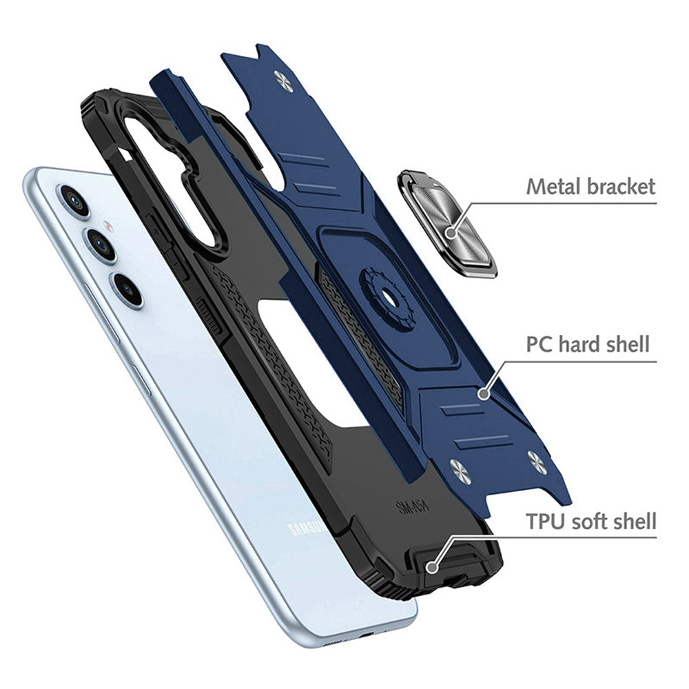Armor Hybrid Magnetic Stand with Ring Holder Kickstand Shockproof Heavy-Duty Durable Rugged TPU Dual Layer