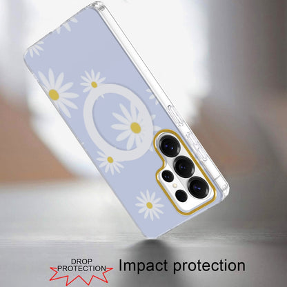 Phone Case for Samsung Galaxy S26 Ultra Shockproof Dual Layer TPU IMD Print Rugged Anti-Slip Grip Drop Protection Scratch Resistant Slim Fit Glossy Floral Heart Aesthetic Cover