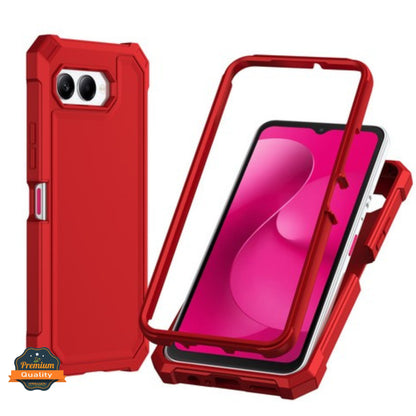 For T-Mobile Revvl 8 Full-Body Dual Layer Hybrid Case Slim, Drop-Proof TPU Hard PC, Durable Corner Front Bumper Protector Case Cover