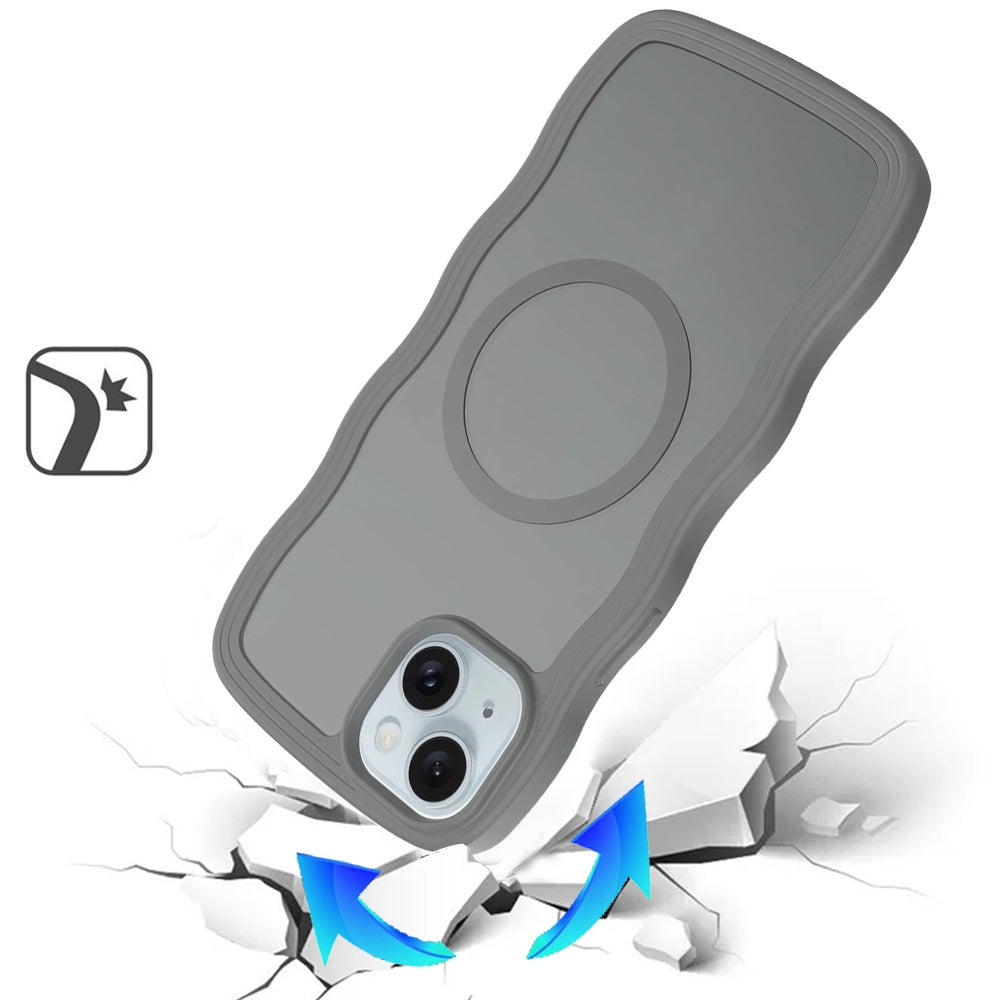 For Apple iPhone 15 Grip Hand Magnetic Hybrid Case Shockproof Protection Matte Skin Rubber TPU + PC Case Cover