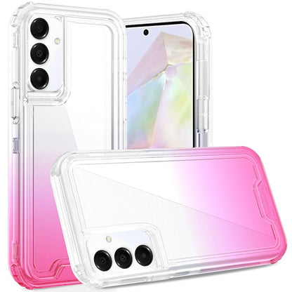 For Samsung Galaxy A36 Hybrid 3-in-1 Clear Case - Two-Tone Transparent Shockproof TPU + Hard Protective Frame Case Cover