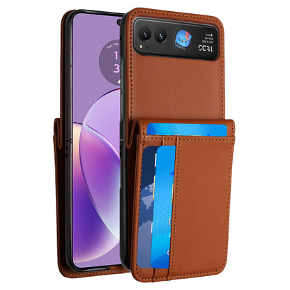 For Motorola Razr 2025 Wallet Case PU Leather Back Storage with Card ID Slot, Pocket Holder, Hybrid Protective Case Cover