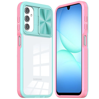 For Samsung Galaxy A17 5G Hybrid Cases with Sliding Camera Cover Transparent Shockproof Bumper TPU Protective Case Cover