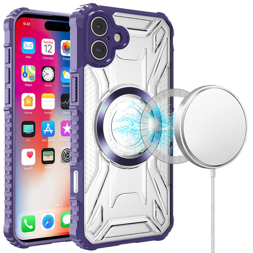For Samsung Galaxy A37 MagSafe Compatible Pattern Clear Transparent Rugged Hybrid Magnetic TPU Shockproof Armor Case Cover