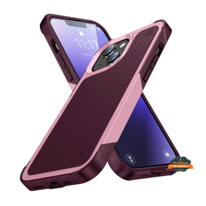 For Apple iPhone 15 Pro (6.1") Shockproof Non-Slip Textured Heavy Duty Rugged TPU Drop Military Protection Bumper  Phone Case Cover