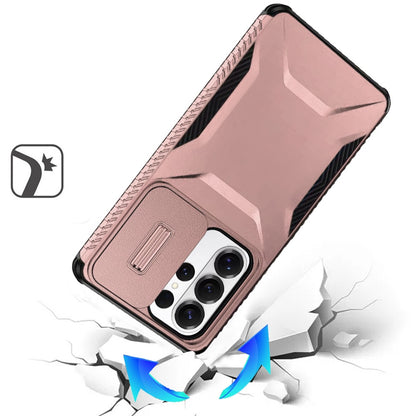 For Samsung Galaxy S26 Ultra Slim Fit Shockproof Hybrid with Slide Camera Window Covering, Rugged Tpu Silicone Hard PC Bumper Case Cover