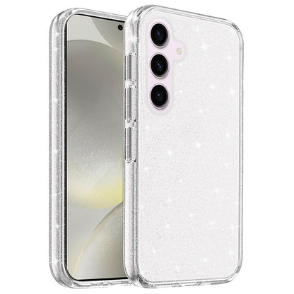Transparent Glitter Shiny Sparkle Bling TPU Rubber Hard Back Hybrid Frame Shockproof