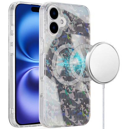For Apple iPhone 16 Pro Double Layer IMD Stylish Magnetic Hybrid Shockproof Durable Fashion Design Secure Grip Slim TPU Case Cover