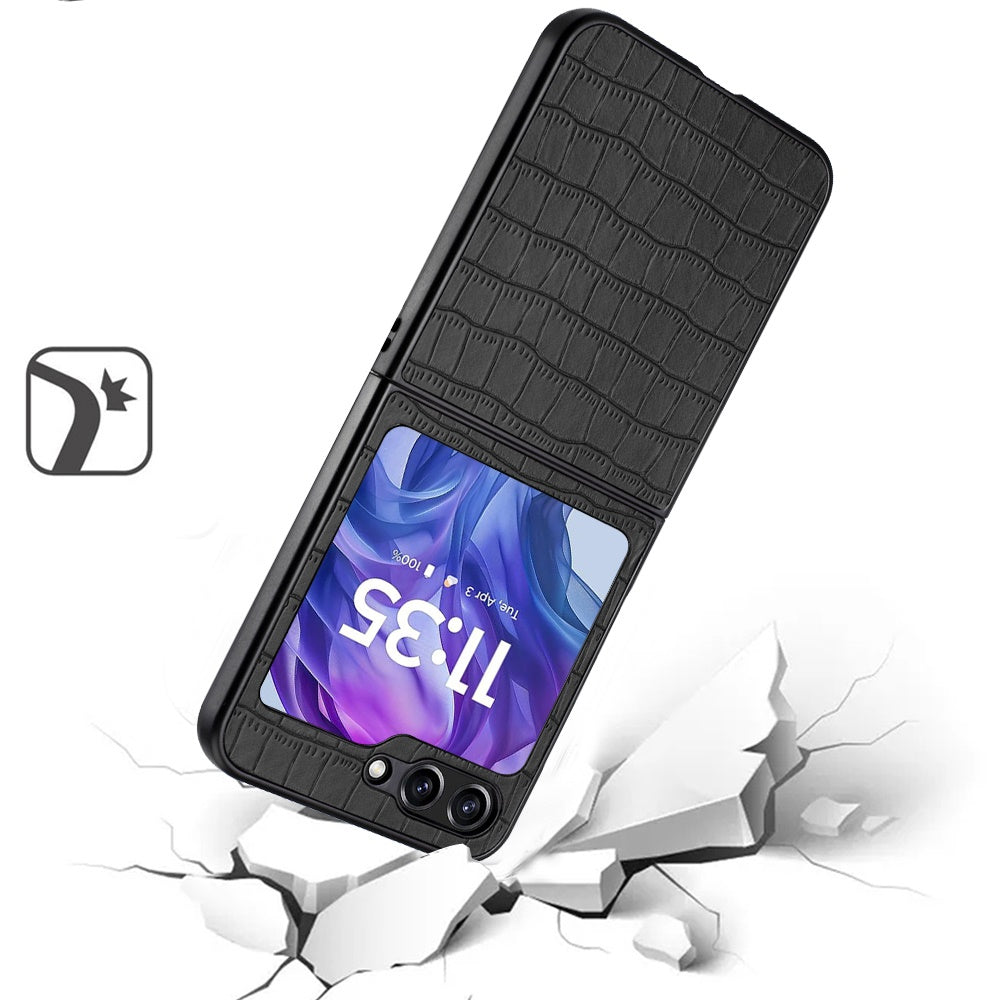 For Motorola Razr 2025 Premium PU Vegan Leather Hard Snap-On Slim Protective Shell Cover, Elegant Finish Case Cover