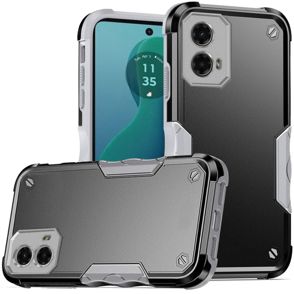 For Motorola Moto G 5G 2024 Slim Fit Back Hybrid Lightweight Shockproof 2-in-1 Hybrid Hard PC Bumper Frame Armor Protection Case Cover
