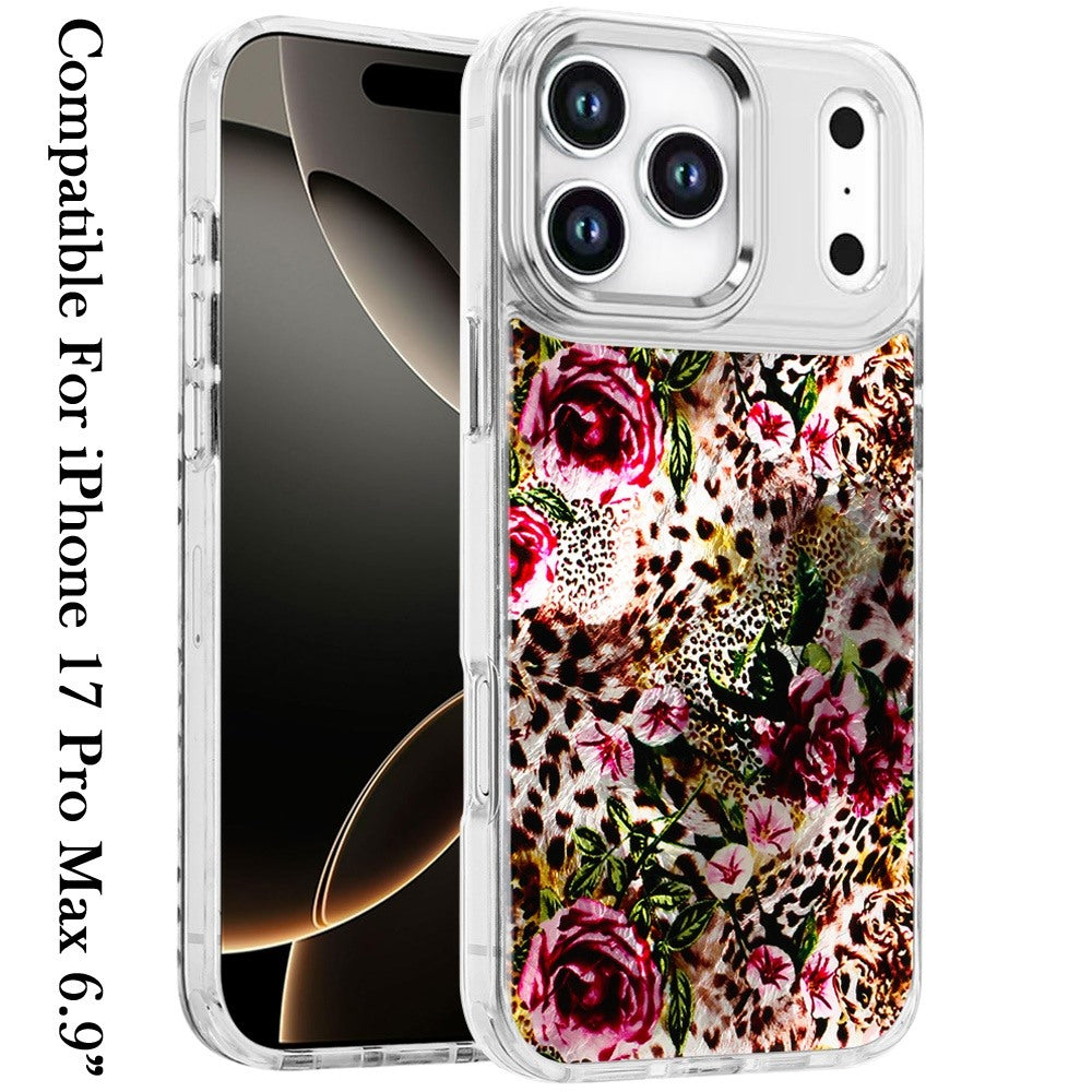 For Apple iPhone 17 Pro Max (6.9") Fashion Beautiful Epoxy Design Hybrid Fashion Stylish TPU Protective, Shockproof Hybrid PC Case Cover