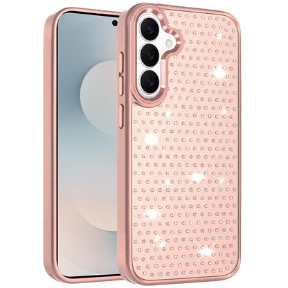 For Samsung Galaxy S26 Bling Diamond Metallic, Full Sparkle Chrome Edged Hybrid Protective Shockproof Case Cover