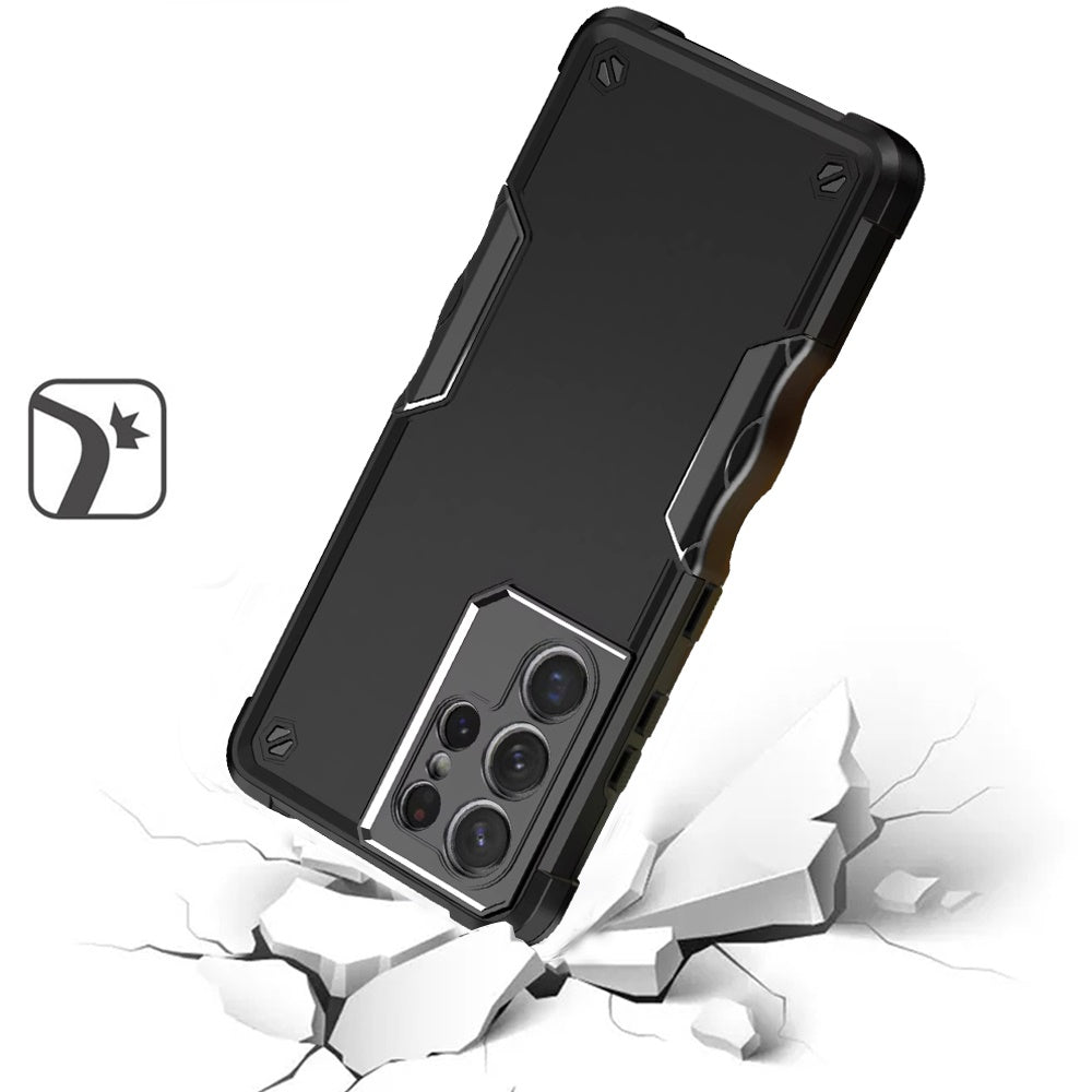 For Samsung Galaxy S21 Ultra Slim Tough Shockproof Hybrid Heavy Duty Dual Layer TPU Bumper Rugged Rubber Armor Case Cover