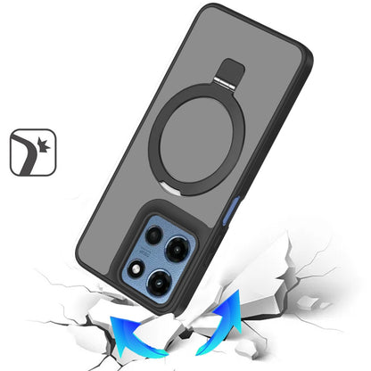 For Samsung Galaxy S26+ / S26 Plus Magnetic Circle Back with Ring Stand Full Rotation Matte Hybrid Shockproof Case Cover