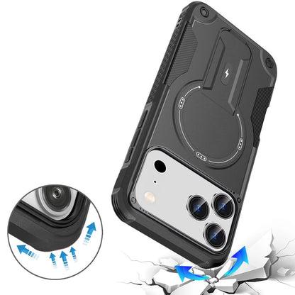 For Apple iPhone 17 Pro (6.3") Magnetic Invisible Kickstand Holder with Magsafe, Slim Fit Shockproof Hybrid Military Grade Heavy Duty Case Cover