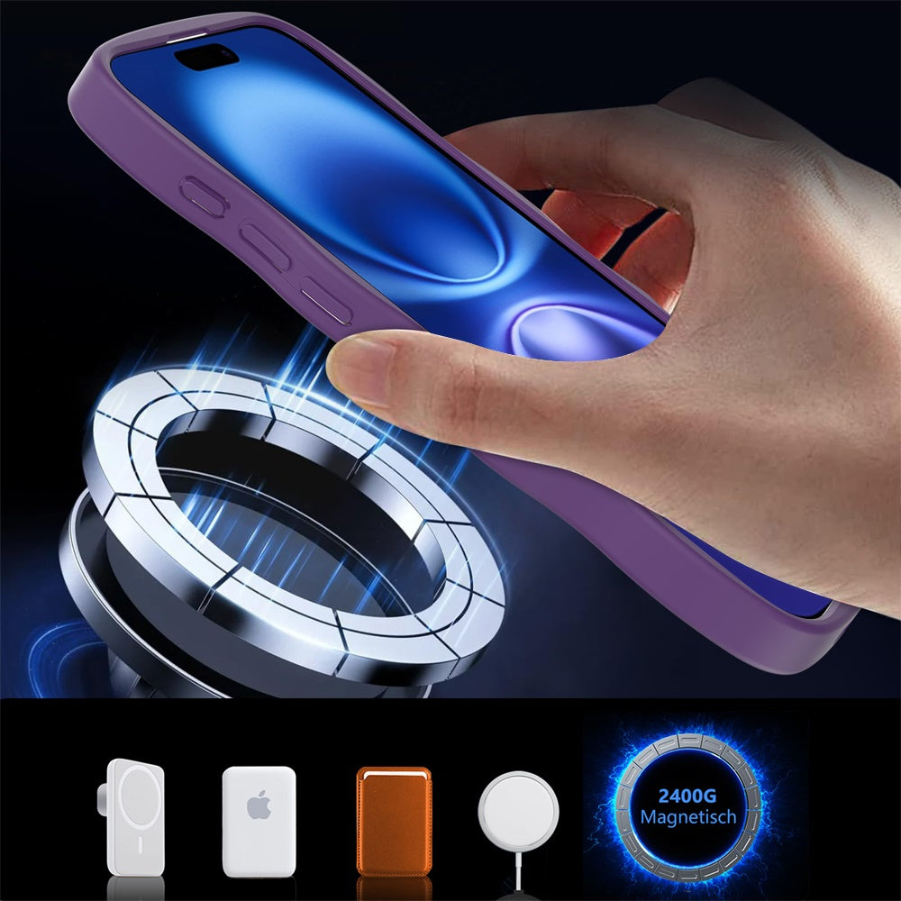 For Apple iPhone 17 Air (6.6") Grip Hand Magnetic Hybrid Case Shockproof Protection Matte Skin Rubber TPU + PC Case Cover
