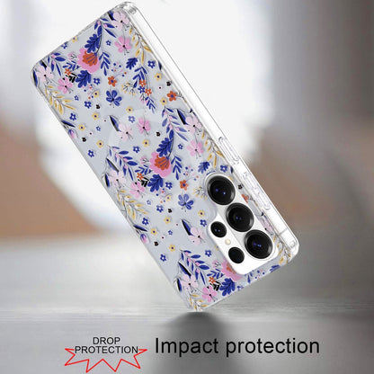 Phone Case for Samsung Galaxy S26 Ultra Shockproof Dual Layer TPU IMD Print Rugged Anti-Slip Grip Drop Protection Scratch Resistant Slim Fit Glossy Floral Heart Aesthetic Cover
