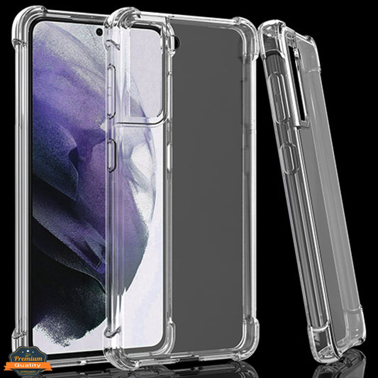 For Samsung Galaxy S25+ S25 Plus /S24+ HD Crystal Clear Hybrid TPU [Four-Corner Protective] Rubber Silicone Gel Transparent Case Cover Clear