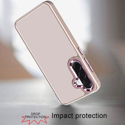 Phone Case for Samsung Galaxy A37 Polished Acrylic Hybrid TPU Slim Shockproof Metal Button Thick Durable Grip Camera Protection Anti-Scratch Cover