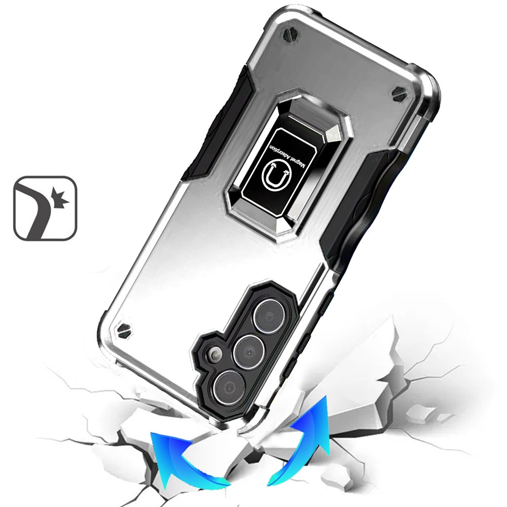For Samsung Galaxy S25 /S24 Hybrid Stand Magnetic Ring Holder Kickstand Heavy Duty Rugged Drop Silicone & Hard PC Shockproof Case Cover