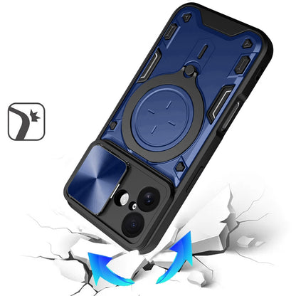 For Apple iPhone 17 Hybrid Magnetic 360° Ring Kickstand, MagSafe Compatible, Durable Full Camera Lens Protection Case Cover