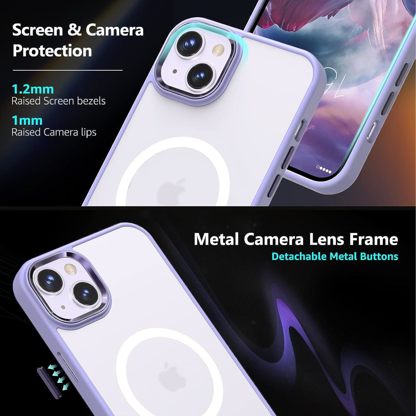 For Apple iPhone 16 Pro (6.3") Compatible with MagSafe [Strong Magnetic] Slim Translucent Matte Back TPU Shockproof Case Cover