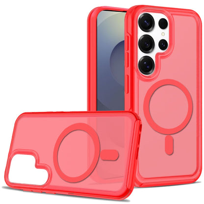 For Samsung Galaxy S25 /S24 Slim & Durable Compatible with MagSafe Hybrid Shockproof Glossy Oil Protective Dual Layer TPU + PC Case Cover