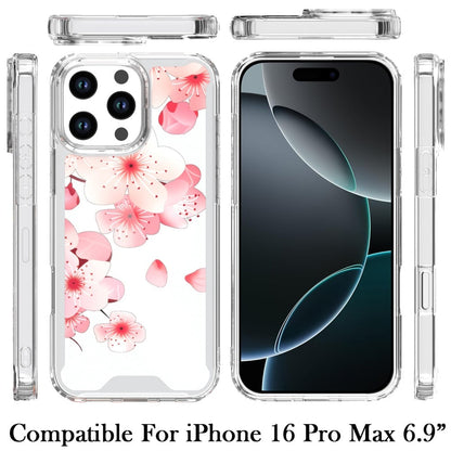 For iPhone 16 Pro Max (6.9") Beautiful TPU Design, Slim Shockproof Soft Cover for Women and Girls, Stylish Protective Case Cover